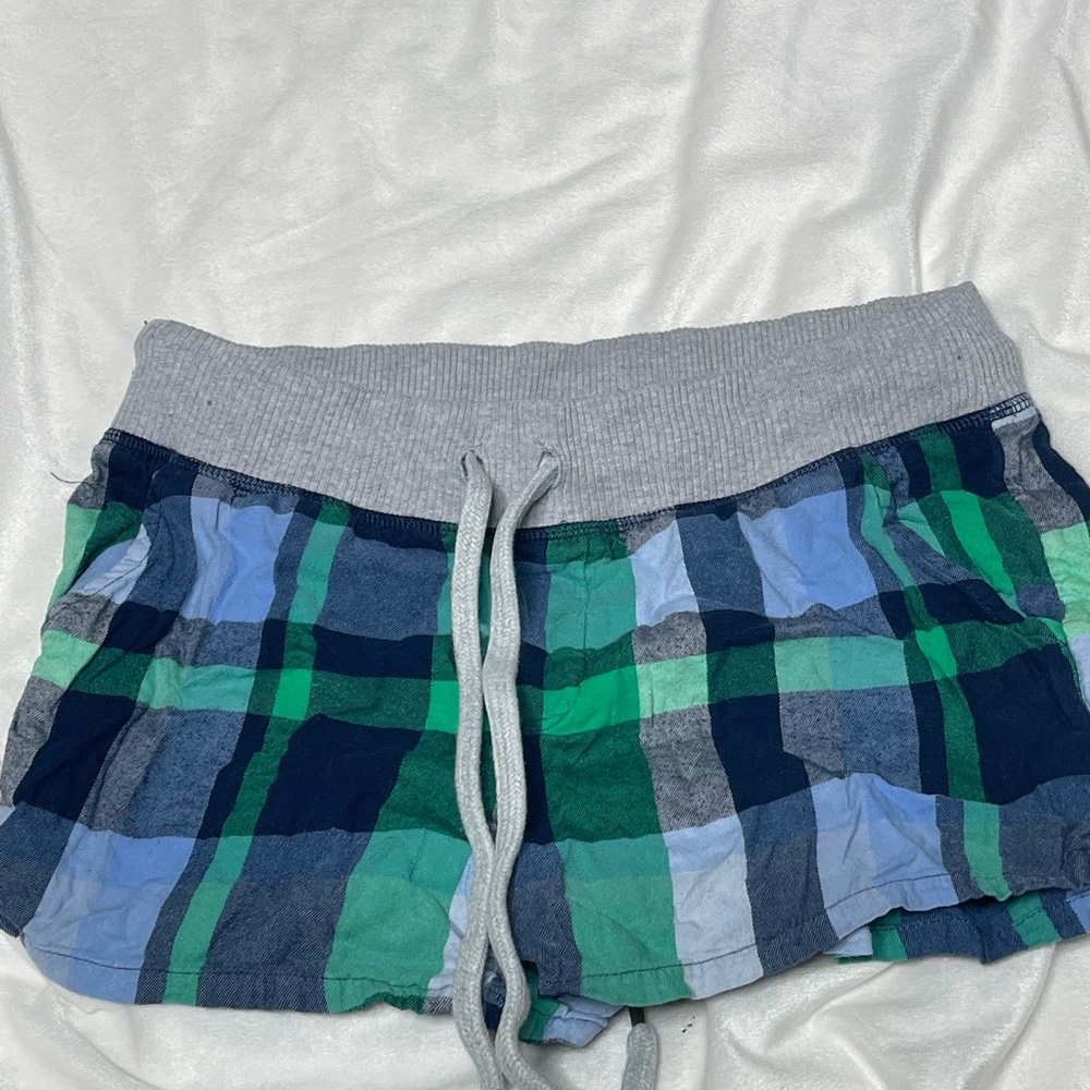aerie plaid pajama shorts